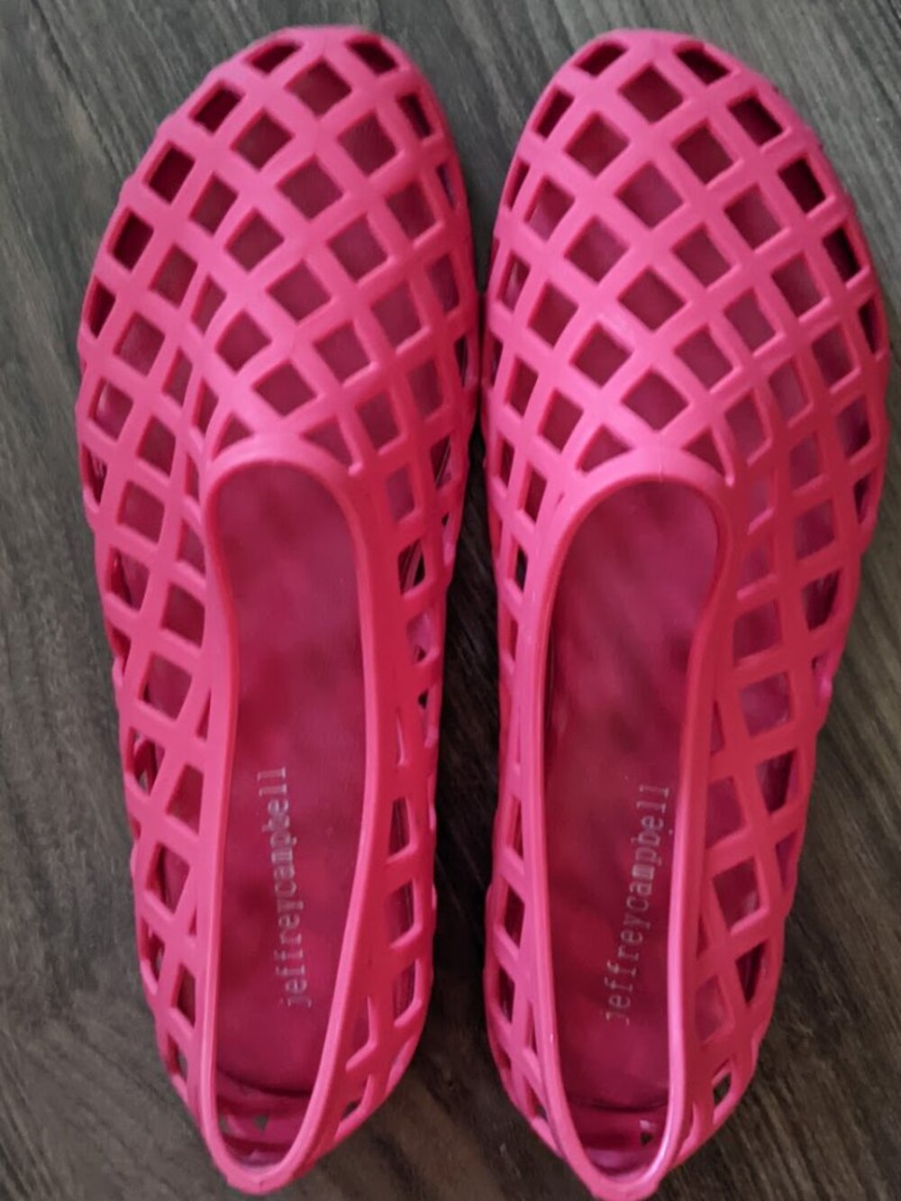 Jeffrey Campbell Red Lattice Slip-On Flats - Picture 2 of 11